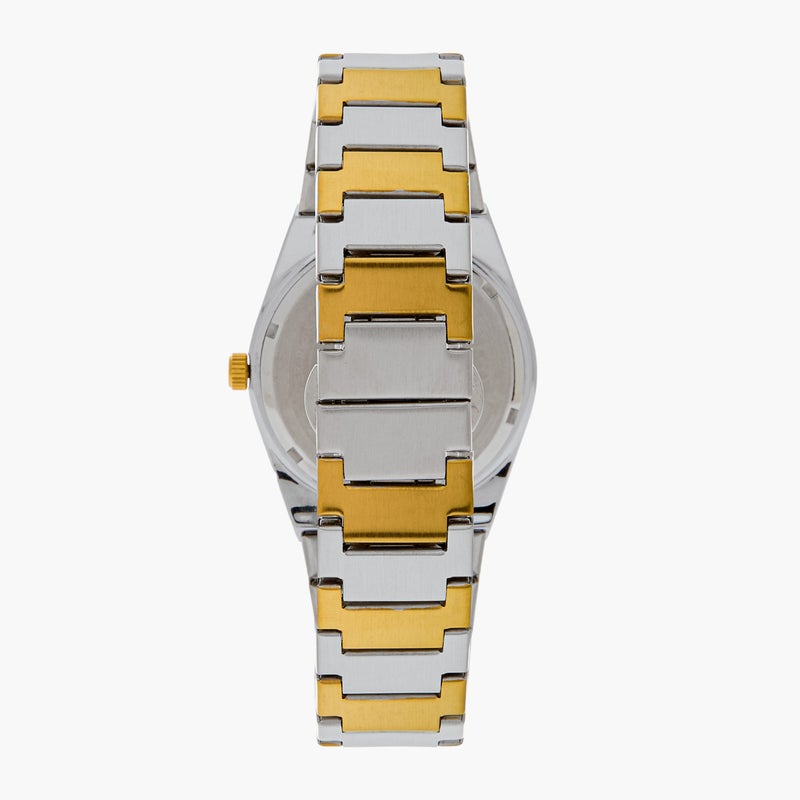 Omax Men's Gold and Silver Analog Watch - Image 3